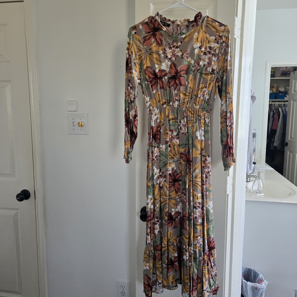 Floral Long Sleeve Dress